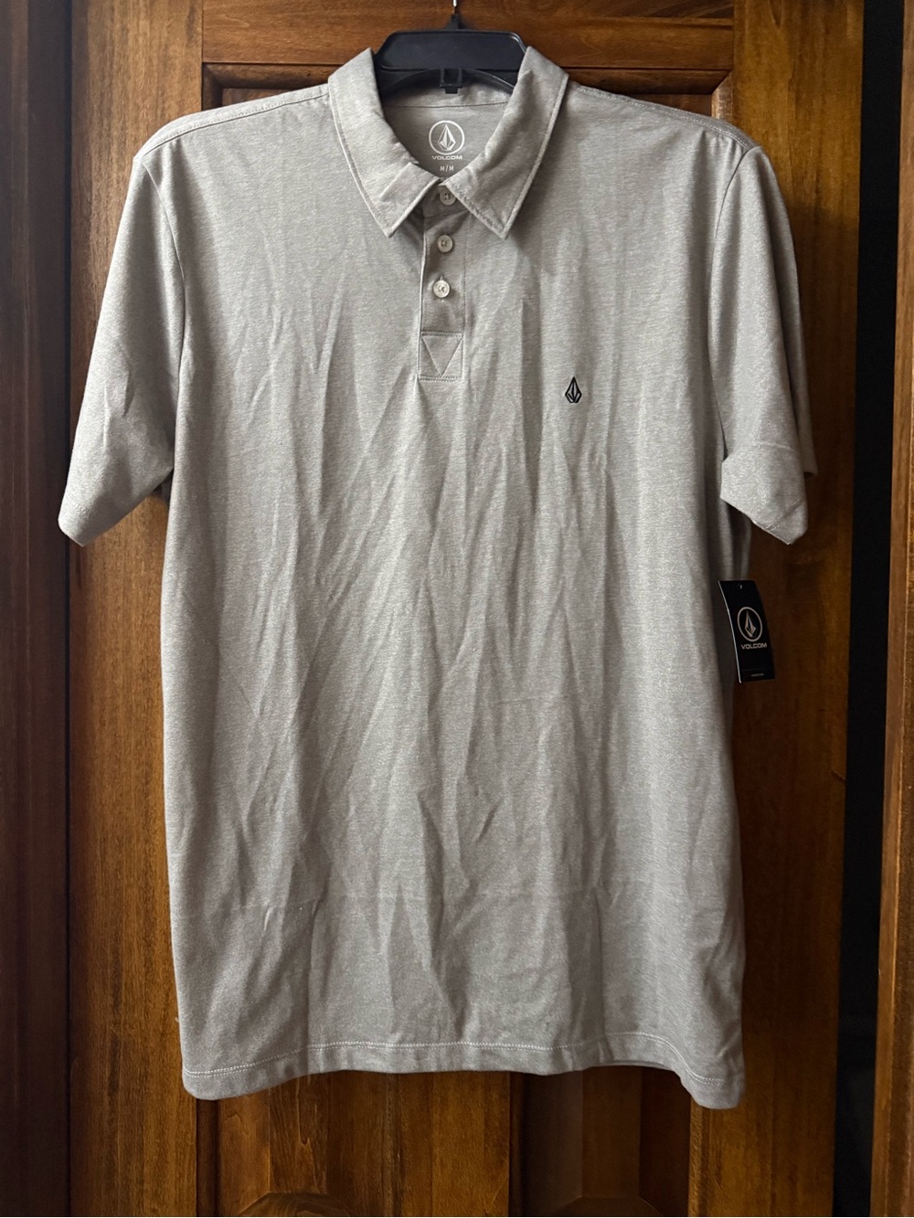 Volcom Men’s Light Gray Wrecker MT Polo Size M NWT ORG $50